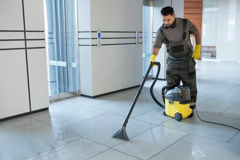 Building floor cleaning in Dubai