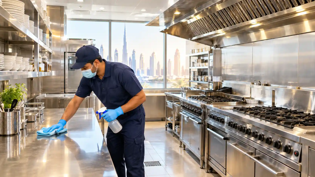 Kitchen deep cleaning in Dubai for a spotless and pest free restaurant kitchen